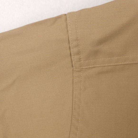 Vintage Creighton USMC Shirt Khaki Tan Wool Blend‎ Button Up Mens Large 16.5 USA - Picture 9 of 9